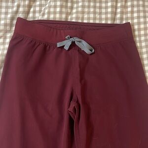Figs Livingston Scrub Pant Burgundy